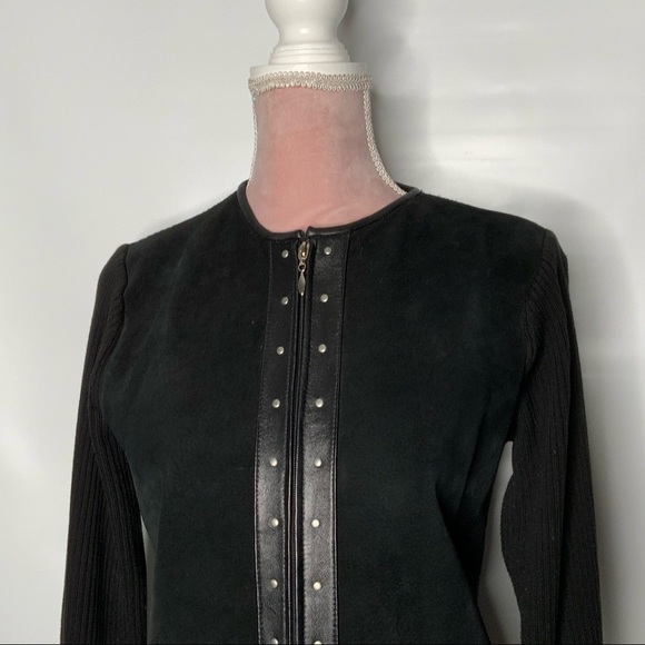 ESCAPADE leather suede and‎ silk gorgeous jacket. - Picture 3 of 14